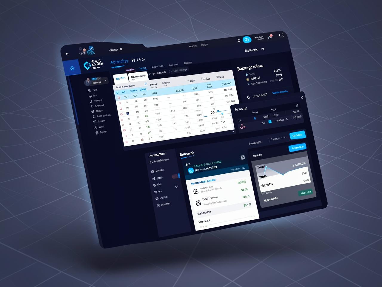 AscenAi accounting workspace showing the general ledger, review queue and balance summary